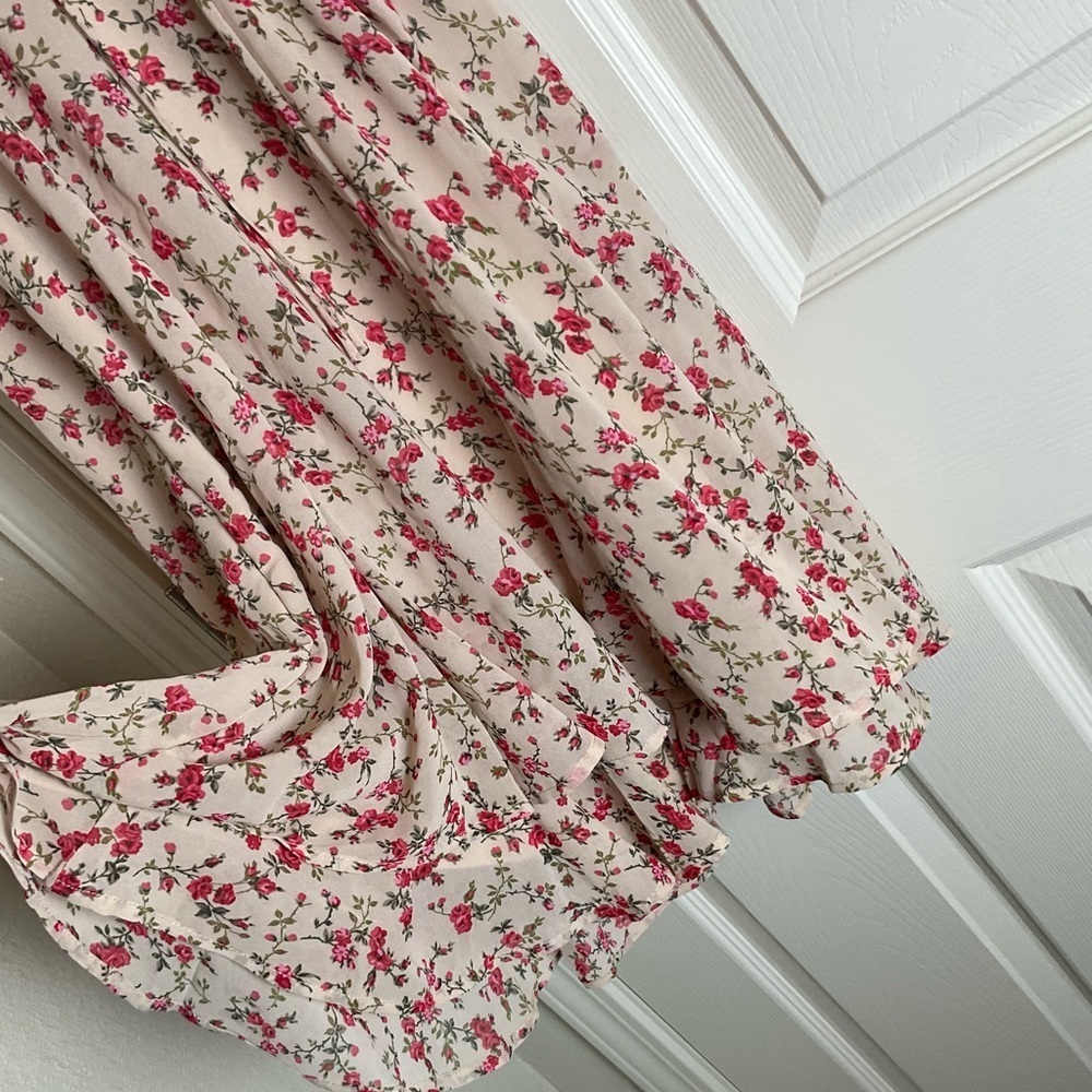 Wild Fable Floral Mini Dress in Pink and Cream size M - Picture 8 of 11